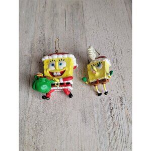 Spongebob santa claus burger snowflake ornament Xmas set